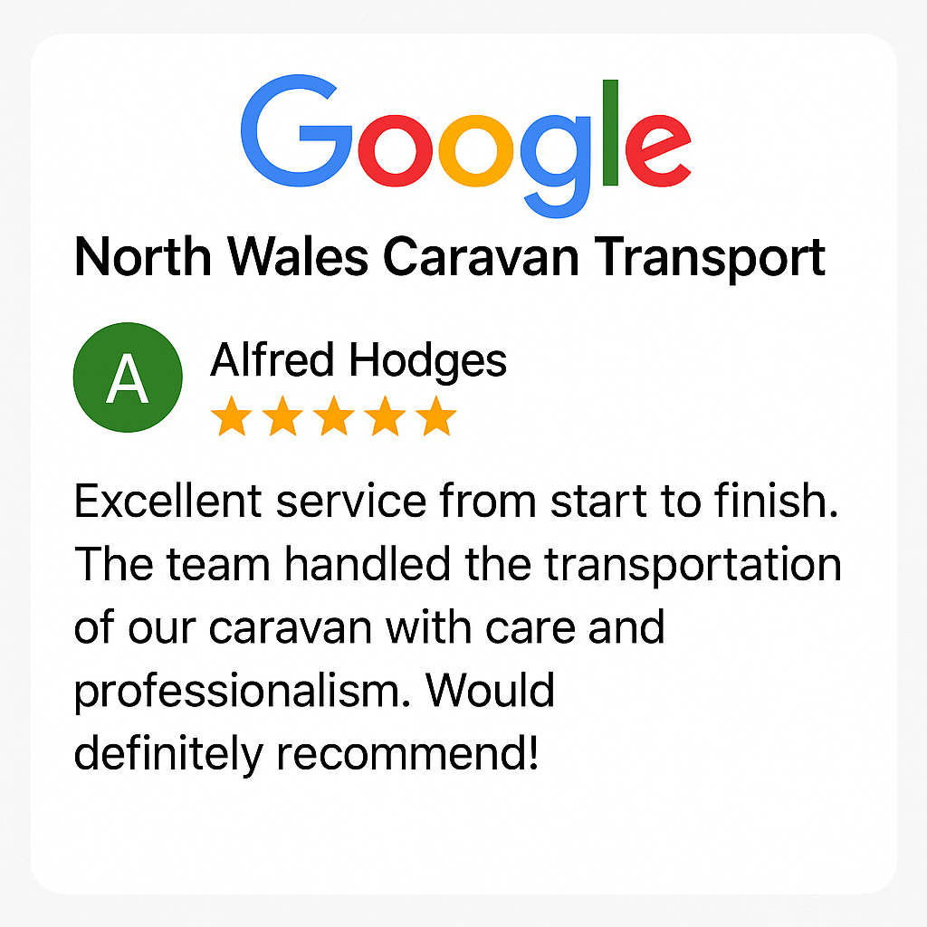 North Wales Caravan Transport – Google Review 1 North Wales Caravan Transport - Google Review 1