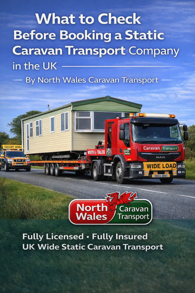 Static caravan transport UK by North Wales Caravan Transport